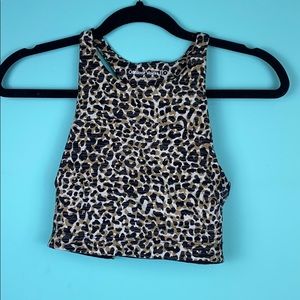 Outdoor Voices Leopard Print Crop Top
